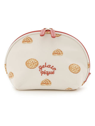 BUTTER&PIE themed gusseted pouch with pie motifs and red zipper by Gelato Pique.