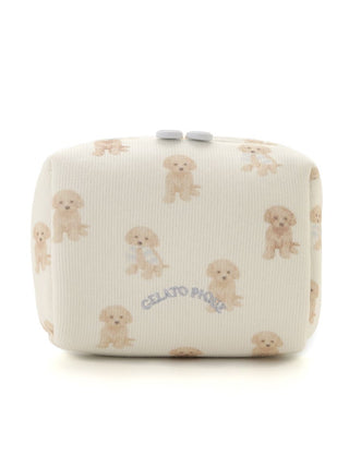 2025 Toy Poodle Square Pouch by Gelato Pique USA with premium loungewear-inspired design, featuring cute poodle print.