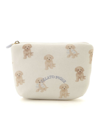 2025 Toy Poodle Motif Toy Tissue Pouch by Gelato Pique USA, featuring playful poodles and ideal for premium loungewear accessories.