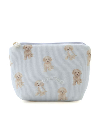 2025 Toy Poodle Motif Tissue Pouch by Gelato Pique USA, featuring playful poodles; ideal for premium loungewear enthusiasts.