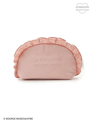 LE SSERAFIM* Satin Frill Pouch by Gelato Pique USA, premium loungewear and sleepwear accessory, pre-order available.