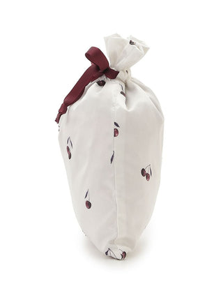 Satin Cherry Drawstring Bag