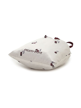 Satin Cherry Drawstring Bag