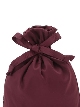 Satin Cherry Drawstring Bag