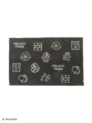 Super Mario Baby Moco Jacquard Blanket featuring ally and enemy characters, made with soft, fluffy Baby Moco material for comfort.