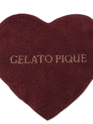 [Bitter] Heart Hand Towel in Red, Lounge Towels & Bathroom Essentials at Gelato Pique USA.