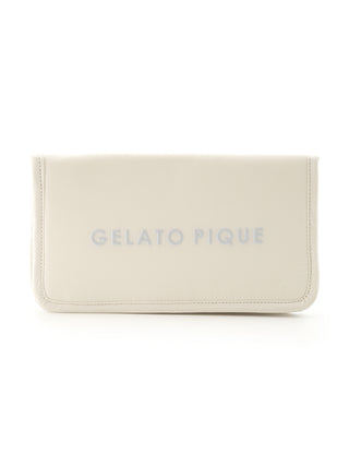 Gelato Pique elegant cream passport case with embossed logo, perfect for the stylish traveler seeking luxury and durability.