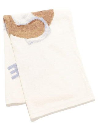 GOOD NIGHT BEAR Throw Blanket with bear motif and pastel colors, perfect for cozy comfort from Gelato Pique.