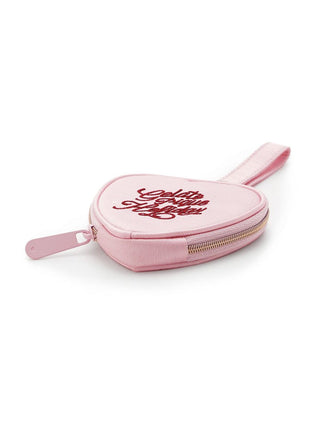 Heart Mini Pouch by Gelato Pique with embroidered holiday logo, compact for carrying small items like keys and coins.