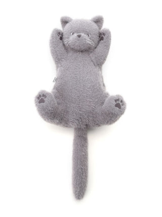 CAT Plush Tissue Holder by Gelato Pique - Gray fluffy cat design, cute and functional home decor.