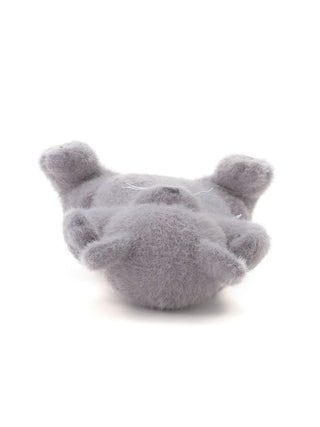 CAT Plush Tissue Holder from Gelato Pique USA, gray and fluffy cat-shaped decor, enhances home or office with charm and functionality.