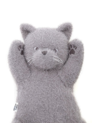 CAT Plush Tissue Holder - Cozy gray cat-shaped decor for home or office, soft and functional with cute design, Gelato Pique USA