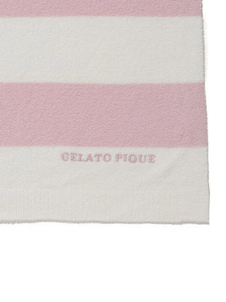 Smoothie Lite 2BD Blanket by Gelato Pique USA, thin and portable premium loungewear and sleepwear with two-color border design.
