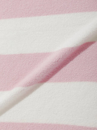 Close-up of pink and white striped Smoothie Lite 2BD Blanket by Gelato Pique USA, featuring premium loungewear and sleepwear design.