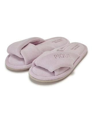 Luxurious pile cozy slippers with wide strap by Gelato Pique, designed for maximum comfort and style in the bedroom.