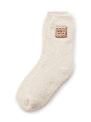 Biscuit Embroidered Ankle Socks by Gelato Pique in pastel color, soft plush fabric, perfect for comfort and style.
