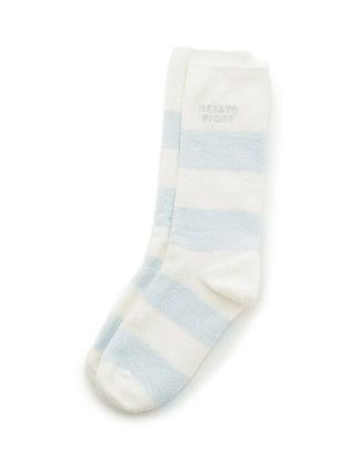 Gelato Pique USA Smoothie Lite 2BD Socks, premium loungewear and sleepwear, perfect small gift, light blue and white stripes, cozy and stylish.