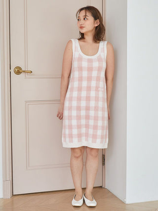 Checkered Jacquard Dress