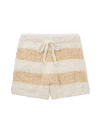 Gelato 2 Border Lounge Shorts with plush fabric and two-tone border design in soft pastel hues, ideal for comfortable and stylish lounging.