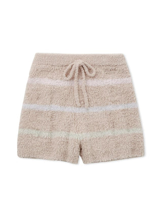 Gelato Colorful Striped Shorts with pastel stripes and drawstring, made from soft Gelato fabric for cozy lounging.
