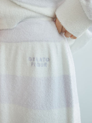 Smoothie 2-Border Lounge Shorts by Gelato Pique showing plush fabric and elegant design with branding detail.