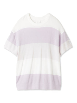 Smoothie Lite 3 Striped Short-Sleeved Pullover in pastel shades, part of the Smoothie Light Loungewear Series, perfect for summer.