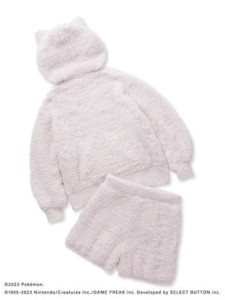 Pokémon Sleep Jigglypuff hoodie and shorts set in soft gelato fabric, featuring a cozy design with bear ears.
