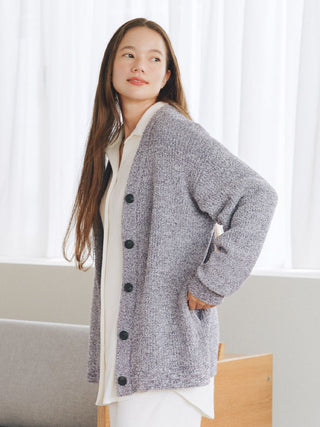 Melange Hot Moco Cardigan in charcoal gray, Comfy and Luxury Women's Loungewear Cardigan at Gelato Pique USA.