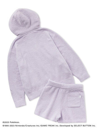 Pokémon Sleep Baby Moco Ditto Hoodie & Shorts Set in soft purple, featuring cozy design for comfort and style.