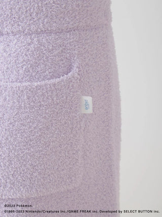 Close-up of Baby Moco Ditto Hoodie & Shorts Set fabric texture from Pokémon Sleep collection.