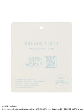 Pokémon Sleep Baby Moco Ditto Hoodie & Shorts Set tag with Gelato Pique branding.