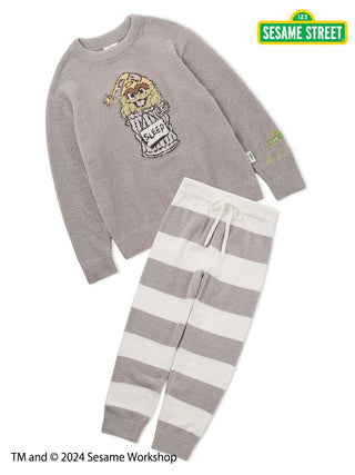 SESAME STREET Jacquard Pullover & Pants Set with original artwork, made from soft Baby Moco fabric, perfect for young children.