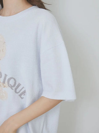 2025 Toy Poodle Relax Fit T-Shirt by Gelato Pique USA, featuring a toy poodle design on premium loungewear, perfect for sleepwear.