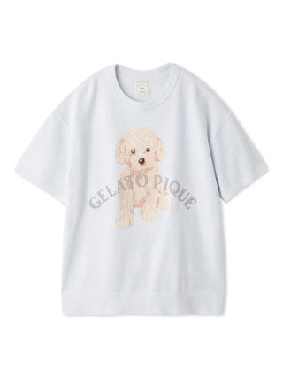 Gelato Pique USA Toy Poodle Relax Fit T-Shirt - Premium loungewear & sleepwear with cute jacquard poodle design.
