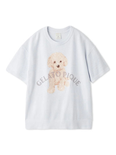 Toy Poodle Jacquard Pullover gelato pique