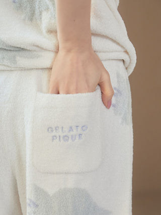 Soft Gelato Pique Smoothie Dinosaur loungewear set showing pocket detail