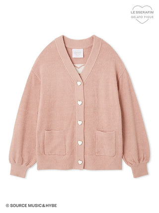 LE SSERAFIM Gelato Pique USA Smoothie Button Up Cardigan, premium loungewear and sleepwear, pre-order available.
