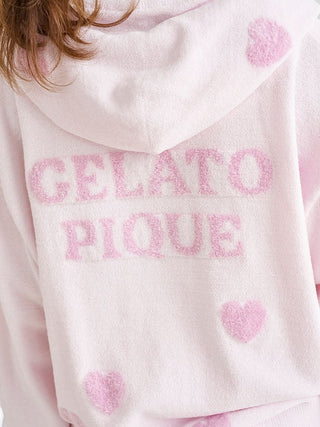Heart Jacquard Cropped Hoodie
