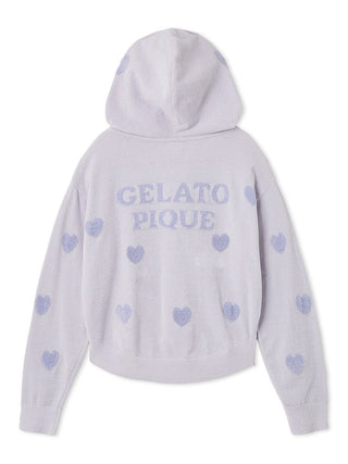 Heart Jacquard Cropped Hoodie