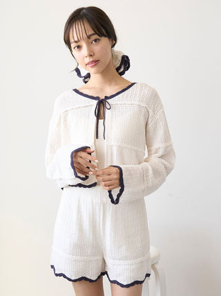 Crochet Knit Short Cardigan