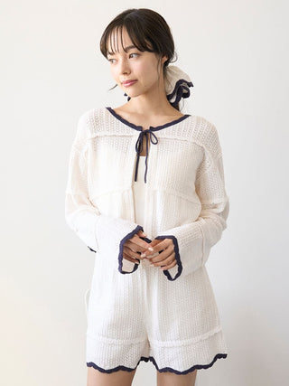 Crochet Knit Short Cardigan