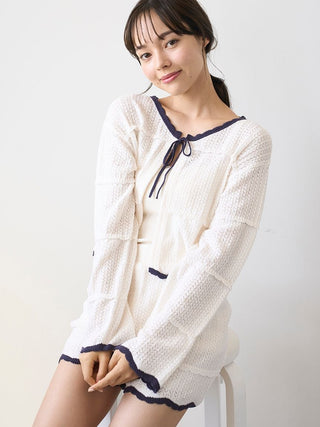 Crochet Knit Short Cardigan