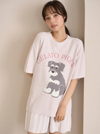 Schnauzer Airy Moco Jacquard Pullover & Shorts Set