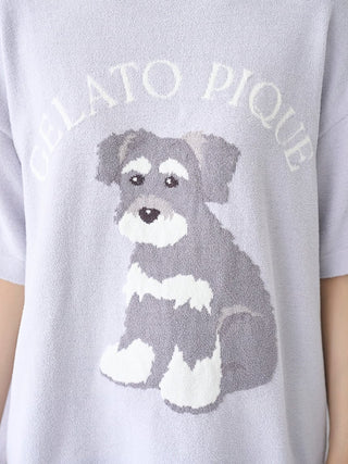 Schnauzer Airy Moco Jacquard Pullover & Shorts Set