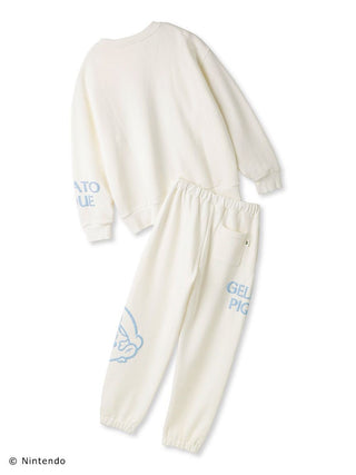 SUPER MARIO™️ Unisex Fleece Pullover & Pants Set with 3D puff print of Mario and Boo, featuring soft, cotton-lined fabric.