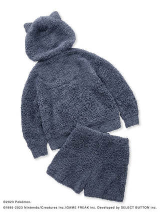 Pokémon Sleep GELATO Snorlax fuzzy hoodie and shorts set with bear ears, cozy and cute loungewear.