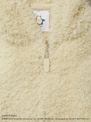 Close-up of Pokémon Sleep Men's Pikachu Hoodie, featuring soft gelato-inspired fabric and zipper detail.
