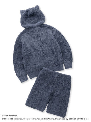 Men's GELATO Snorlax hoodie and shorts set from Pokémon Sleep, featuring a cozy, plush design with a Snorlax theme.