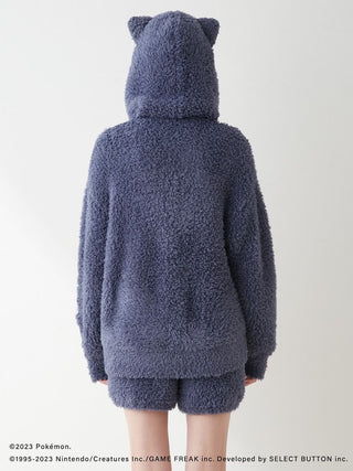 GELATO Snorlax Hoodie & Shorts Set in plush fabric, rear view with hood details, inspired by Pokémon Sleep.