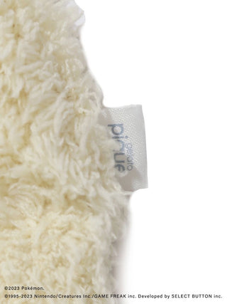 Close-up of the Pokémon Sleep GELATO Pikachu Hoodie tag with soft fabric texture by Nintendo/Creatures Inc./GAME FREAK.